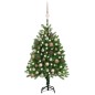 vidaXL Árbol de Navidad preiluminado con luces y bolas verde 120 cm vidaXL Árbol de Navidad preiluminado con luces y bolas verde 120 cm