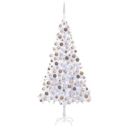 vidaXL Árbol de Navidad artificial con luces y bolas 910 ramas 210 cm