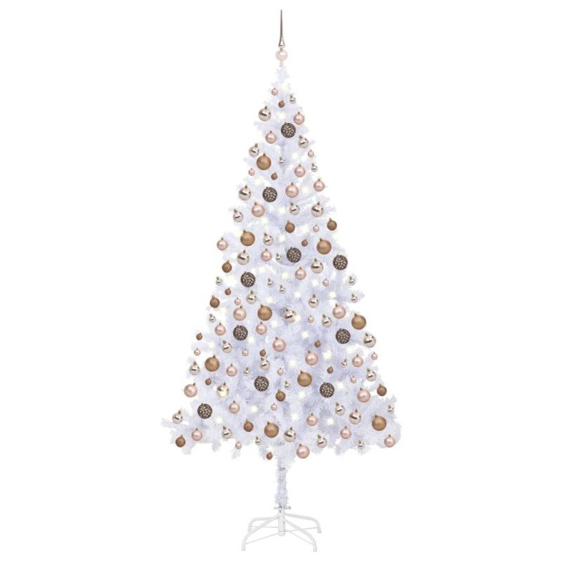 vidaXL Árbol de Navidad artificial con luces y bolas 910 ramas 210 cm vidaXL Árbol de Navidad artificial con luces y bolas 910 ramas 210 cm