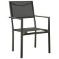 vidaXL Juego de comedor de jardín 9 piezas acero vidaXL Juego de comedor de jardín 9 piezas acero