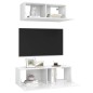 vidaXL Set de muebles de salón 2 pzas madera ingeniería blanco brillo vidaXL Set de muebles de salón 2 pzas madera ingeniería blanco brillo