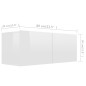 vidaXL Set de muebles de salón 2 pzas madera ingeniería blanco brillo vidaXL Set de muebles de salón 2 pzas madera ingeniería blanco brillo