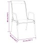vidaXL Juego de comedor para jardín 5 piezas acero y textilene negro vidaXL Juego de comedor para jardín 5 piezas acero y textilene negro