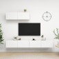 vidaXL Set de muebles de salón TV 3 piezas madera de ingeniería blanco vidaXL Set de muebles de salón TV 3 piezas madera de ingeniería blanco