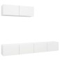 vidaXL Set de muebles de salón TV 3 piezas madera de ingeniería blanco vidaXL Set de muebles de salón TV 3 piezas madera de ingeniería blanco