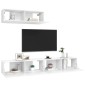 vidaXL Set de muebles de salón TV 3 piezas madera de ingeniería blanco vidaXL Set de muebles de salón TV 3 piezas madera de ingeniería blanco