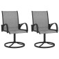 vidaXL Juego de comedor para jardín 3 piezas textilene y acero vidaXL Juego de comedor para jardín 3 piezas textilene y acero