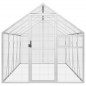 vidaXL Pajarera de aluminio color plateado 1,79x4x1,85 m vidaXL Pajarera de aluminio color plateado 1,79x4x1,85 m