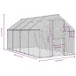 vidaXL Pajarera de aluminio color plateado 1,79x4x1,85 m vidaXL Pajarera de aluminio color plateado 1,79x4x1,85 m