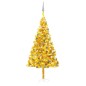 vidaXL Árbol de Navidad preiluminado con luces y bolas dorado 180 cm vidaXL Árbol de Navidad preiluminado con luces y bolas dorado 180 cm