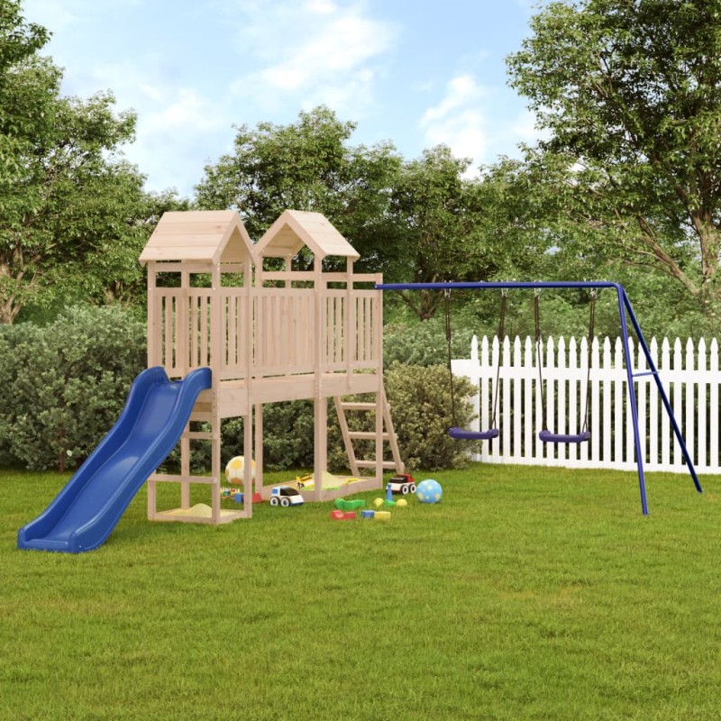 vidaXL Parque infantil de exterior madera maciza de pino vidaXL Parque infantil de exterior madera maciza de pino