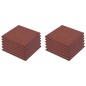 vidaXL Losetas de goma protección de caídas 12 unidades 50x50x3cm rojo vidaXL Losetas de goma protección de caídas 12 unidades 50x50x3cm rojo