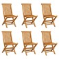 vidaXL Sillas de jardín plegables 6 unidades madera maciza de teca vidaXL Sillas de jardín plegables 6 unidades madera maciza de teca