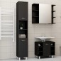 vidaXL Juego de muebles de baño 3 pzas madera ingeniería negro vidaXL Juego de muebles de baño 3 pzas madera ingeniería negro