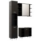 vidaXL Juego de muebles de baño 3 pzas madera ingeniería negro vidaXL Juego de muebles de baño 3 pzas madera ingeniería negro