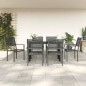 vidaXL Juego de comedor para jardín 7 piezas acero y textilene negro vidaXL Juego de comedor para jardín 7 piezas acero y textilene negro