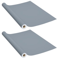 vidaXL Láminas autoadhesivas muebles 2 uds PVC gris 500x90 cm