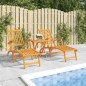 vidaXL Sillas de jardín con reposapiés 2 uds madera maciza de acacia vidaXL Sillas de jardín con reposapiés 2 uds madera maciza de acacia