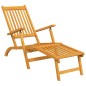 vidaXL Sillas de jardín con reposapiés 2 uds madera maciza de acacia vidaXL Sillas de jardín con reposapiés 2 uds madera maciza de acacia