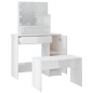 vidaXL Juego de tocador con LED madera contrachapada blanco brillante vidaXL Juego de tocador con LED madera contrachapada blanco brillante
