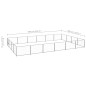 vidaXL Perrera plateada 24 m² acero