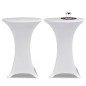vidaXL Mantel elástico para mesa alta 4 unidades blanco Ø80 cm vidaXL Mantel elástico para mesa alta 4 unidades blanco Ø80 cm