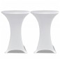 vidaXL Mantel elástico para mesa alta 4 unidades blanco Ø80 cm vidaXL Mantel elástico para mesa alta 4 unidades blanco Ø80 cm