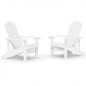 vidaXL Sillas de jardín Adirondack 2 unidades HDPE blanco vidaXL Sillas de jardín Adirondack 2 unidades HDPE blanco