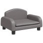 vidaXL Sofá para niños de cuero sintético gris 50x40x30 cm vidaXL Sofá para niños de cuero sintético gris 50x40x30 cm