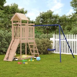 vidaXL Parque infantil de exterior madera maciza de pino