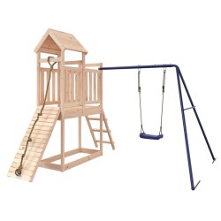 vidaXL Parque infantil de exterior madera maciza de pino