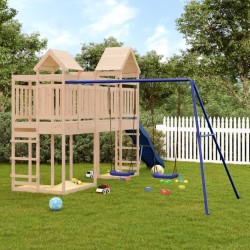 vidaXL Parque infantil de exterior madera maciza de pino