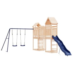 vidaXL Parque infantil de exterior madera maciza de pino