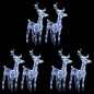 vidaXL Renos de Navidad 6 unidades 240 LED blanco frío acrílico vidaXL Renos de Navidad 6 unidades 240 LED blanco frío acrílico