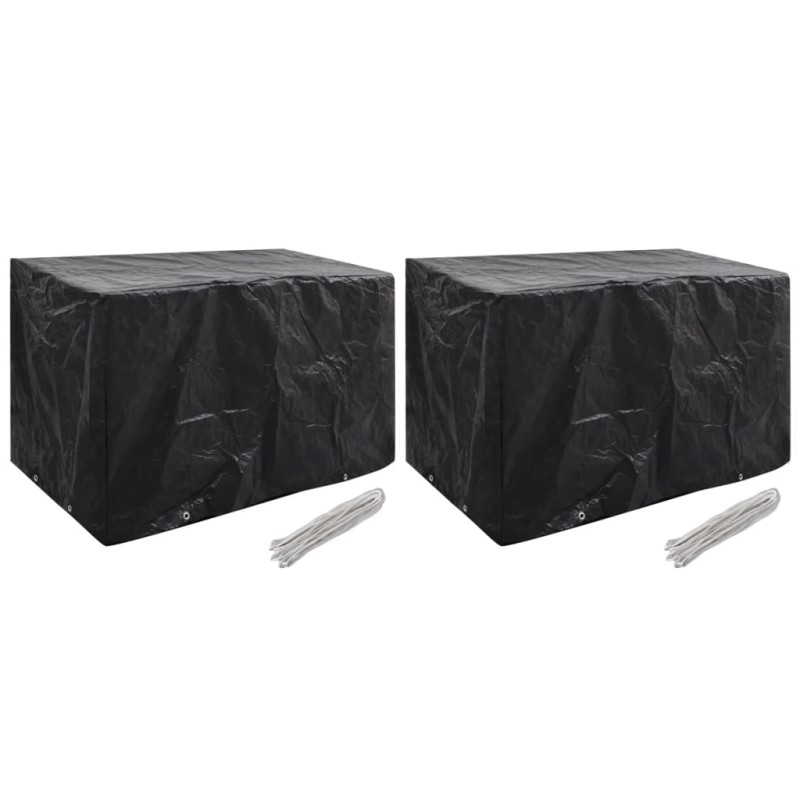 vidaXL Funda de muebles de jardín 2 uds 8 ojales 140x70x90 cm vidaXL Funda de muebles de jardín 2 uds 8 ojales 140x70x90 cm