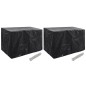 vidaXL Funda de muebles de jardín 2 uds 8 ojales 140x70x90 cm vidaXL Funda de muebles de jardín 2 uds 8 ojales 140x70x90 cm