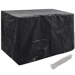 vidaXL Funda de muebles de jardín 2 uds 8 ojales 140x70x90 cm