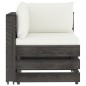 vidaXL Muebles de jardín 5 piezas con cojines madera impregnada gris vidaXL Muebles de jardín 5 piezas con cojines madera impregnada gris