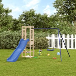 vidaXL Parque infantil de exterior madera maciza de pino