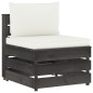 vidaXL Muebles de jardín 5 piezas con cojines madera impregnada gris vidaXL Muebles de jardín 5 piezas con cojines madera impregnada gris