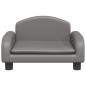 vidaXL Sofá para niños de cuero sintético gris 50x40x30 cm vidaXL Sofá para niños de cuero sintético gris 50x40x30 cm