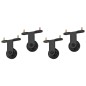 vidaXL Kit de herrajes de puertas correderas acero negro 2 uds 200 cm