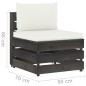 vidaXL Muebles de jardín 5 piezas con cojines madera impregnada gris vidaXL Muebles de jardín 5 piezas con cojines madera impregnada gris