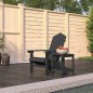 vidaXL Silla de jardín Adirondack con mesa HDPE gris antracita vidaXL Silla de jardín Adirondack con mesa HDPE gris antracita