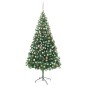 vidaXL Árbol de Navidad artificial con luces y bolas 910 ramas 210 cm vidaXL Árbol de Navidad artificial con luces y bolas 910 ramas 210 cm