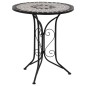 vidaXL Set de mesa y sillas de bistró 3 pzas con mosaico cerámica gris vidaXL Set de mesa y sillas de bistró 3 pzas con mosaico cerámica gris