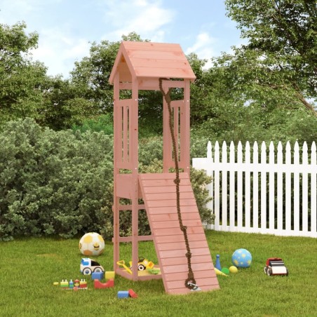 vidaXL Casita infantil con pared de escalada madera abeto Douglas