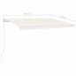 vidaXL Toldo retráctil automático con postes crema 4,5x3 m vidaXL Toldo retráctil automático con postes crema 4,5x3 m