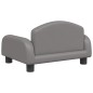 vidaXL Sofá para niños de cuero sintético gris 50x40x30 cm vidaXL Sofá para niños de cuero sintético gris 50x40x30 cm
