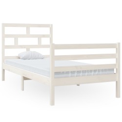 vidaXL Estructura de cama madera maciza de pino 90x200 cm